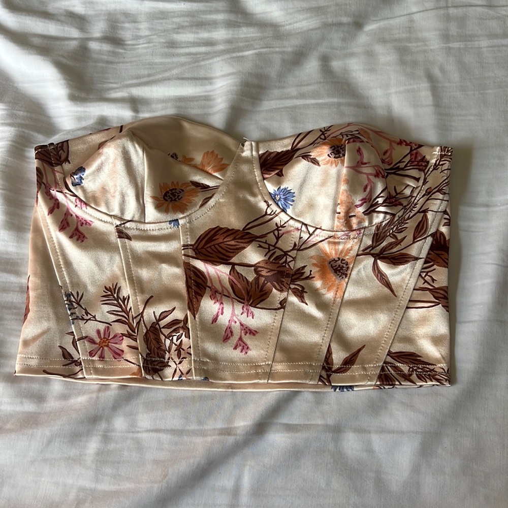 Floral corset top
